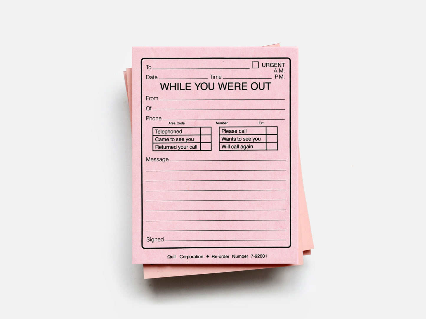 While You Were Out Notes(1980s)