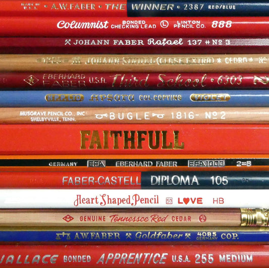 Typography on Pencils, 1-5.